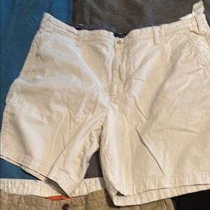 Nautica White Flat Front Shorts for Casual Style